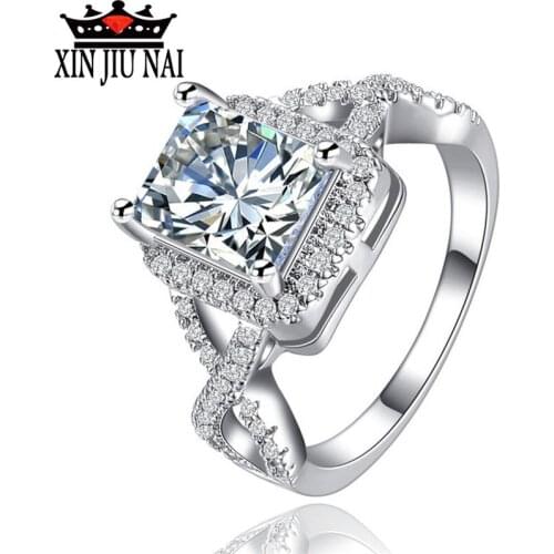 Fashionable, exquisite jewelry, high quality AAA zircon hot-selling ring Austrian crystal ring wedding ring birthday party gift