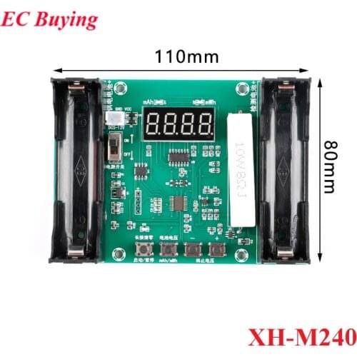 XH-M240 18650 Lithium Battery Capacity Tester Module DC5V-12V MAH MWH Digital Discharge Electronic Load Detector Module