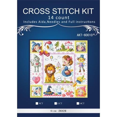 MM SODA 6 cross stitch package animal 18ct 14ct cloth cotton thread embroidery DIY handmade needlework