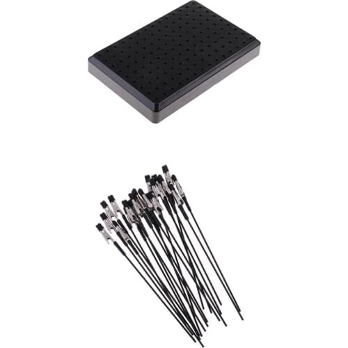 20Pcs Airbrush Alligator Clip Model Color Inkjet Painting Sticks with Holder Airbrush Alligator Clip with Holder Base Set