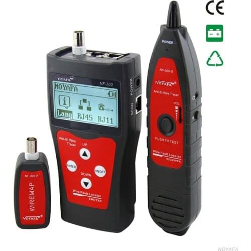 Noyafa NF-300 BNC USB RJ11 Telephone RJ45 LAN Network Cable Tester Wire Tracker Anti-Interference Tone Tracer