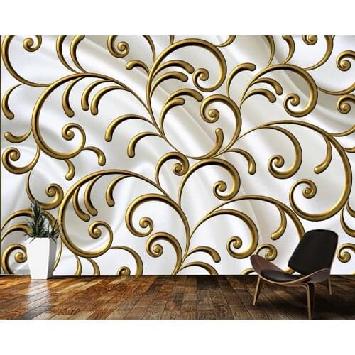 Papel de parede Retro abstract floral pattern relief 3d wallpaper,living room tv wall bedroom wall papers home decor