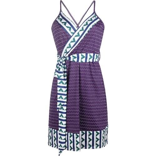 Pregnant Womens Dress Summer Fashion Printed Geometry Pattern Sleeveless Maternity Dresses Pregnancy Clothes with Waistband