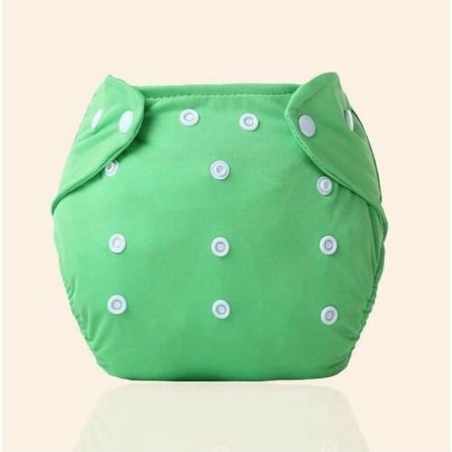 1Pcs Green Cloth Diapers Brand New Adjustable Reusable Lot Kids Boys Girls Washable Nappies Baby Solid Cover Wholesale