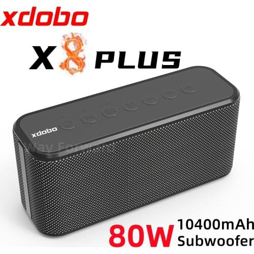 XDOBO X8 Plus 80W Portable Subwoofer Bluetooth Speaker Outdoor Wireless Waterproof Bass Column TWS Shocks Music Center caixa USB