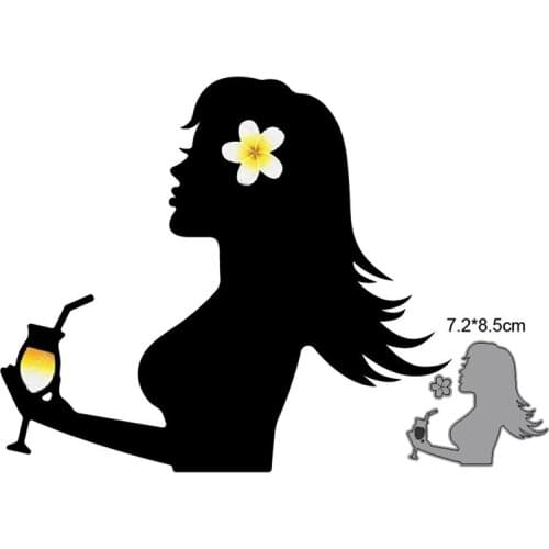 Holiday Woman Metal Cutting Dies Cut Die Mold Scrapbooking dies Decoration Paper Craft Embossing Dies New For 2021 Stencils dies