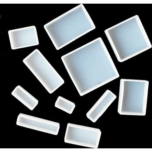 Mirror geometry silicone mold DIY square rectangular epoxy plastic mirror craft jewelry ornaments