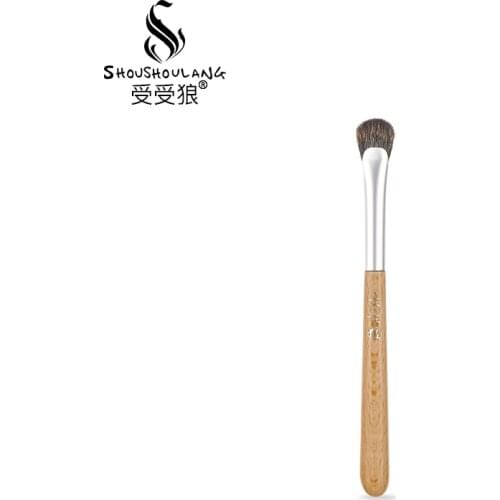 Shoushoulang Professional Handmade Make Up Brush 9# Fan Highlighter Eye Shadow Brush Soft Canadian Squirrel Hair Makeup Brushes