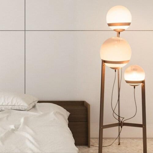 Modern Metal Glass Floor Light Home Living Room Floor Lamp Bedroom Art Decor Standing Light LED Suspension Lamps FA218