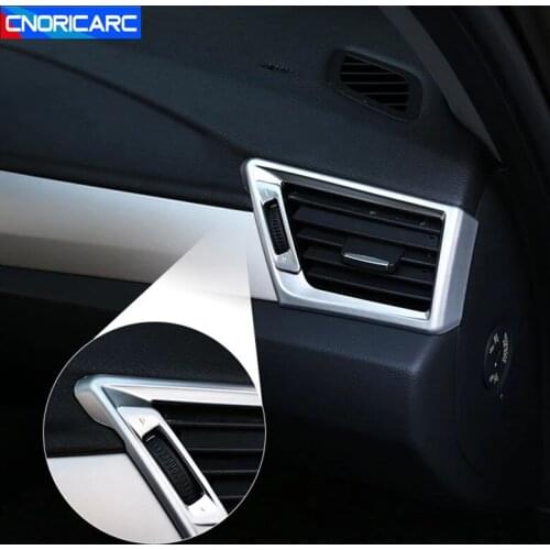 Car Styling AC Front Air Outlet Frame Decoration Cover Stickers Trim For BMW X1 E84 2011-2015 LHD Interior Accessories