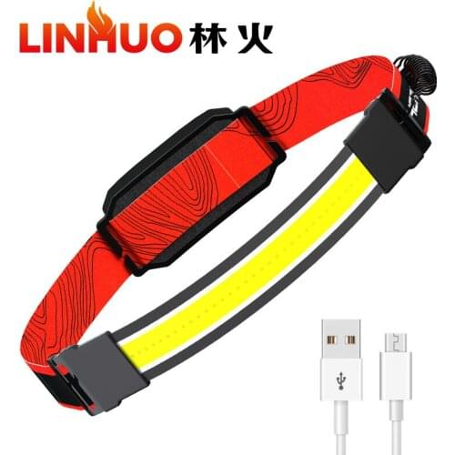 Waterproof Fishing Headlamp Strap Light Bar Hiking Fishing Headlamp Rechargeable Latarka Czolowa Outdoor Lighting DE50TD