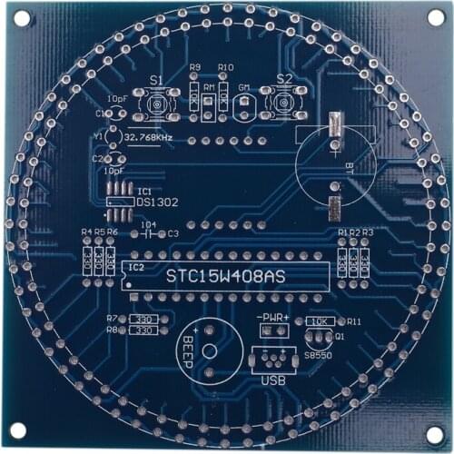 Rotating DS1302 Digital LED Display Module Alarm Electronic Digital Clock LED Temperature Display DIY Kit Learning Board 5V New