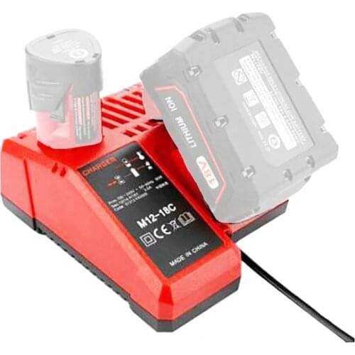 Dawupine M18 Li-ion Battery Charger For Milwaukee 14.4V 18V C18C C1418C 48-11-1815/1828/1840 M18 M14 Series Lithium-ion Battery
