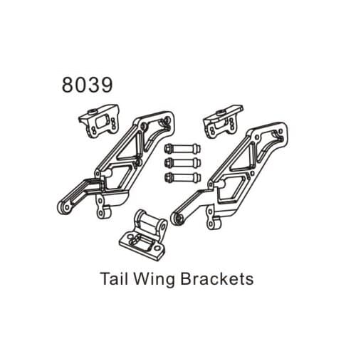 ZD racing 1/8 Spoiler stent group 8039 08411,08421,08421V2,08413,08423,08423V2,08427V2,08428