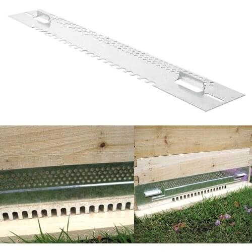 1Pc Bee Hive Sliding Mouse Guard Travel Gate Door Entrance Beekeeper Beekeeping Equipment Tool Galvanized Sheet 40cmx6cm
