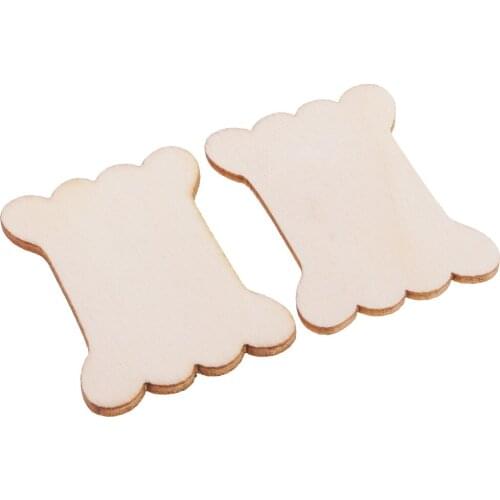 20 Pieces Wooden Bone Blank Cardboard Floss Bobbins Embroidery Cotton Thread Fishing Line Organizer Holder Board