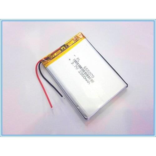 3.7V,2350mAH,[655070] PLIB; polymer lithium ion / Li-ion battery for dvr,GPS,mp3,mp4,cell phone,speaker