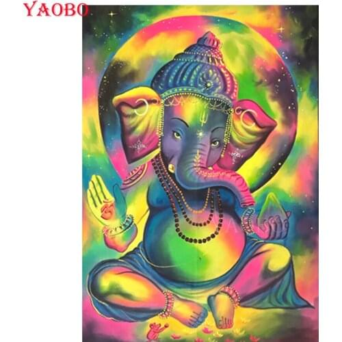 Diamant Painting Indian Ganesha Elephant God 5d cross stitch diy diamond painting full square Diamond embroidery diamond round
