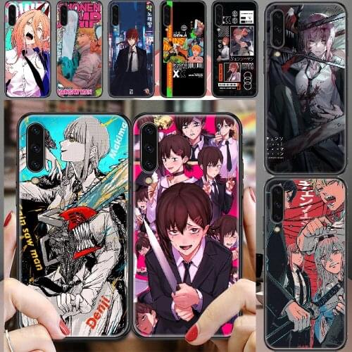 Chainsaw Man Makima Phone case For Samsung Galaxy A 3 5 7 8 10 20 21 30 40 50 51 70 71 E S 2016 2018 4G black silicone coque art