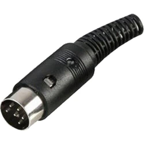 DIN 6-Pin 6-Pole 6P MIDI Data Audio Cable Male Plug Solder Connector