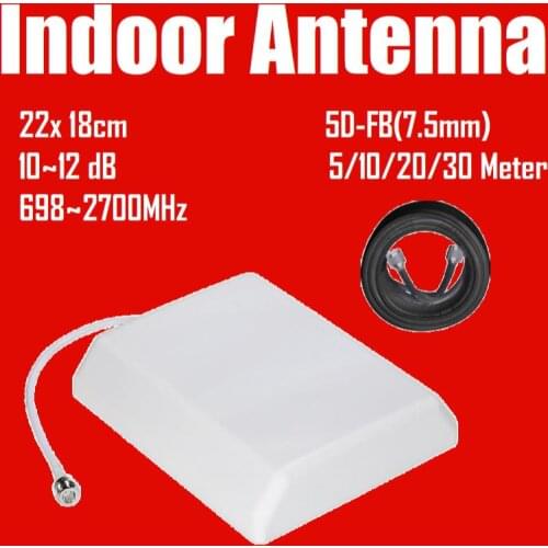 N male 700-2700MHz Indoor Panel Antenna 9dBi Internal Antenna for 2G 3G 4G Cell Mobile Phone Signal Booster Repeater Amplifier