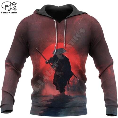 PLstar Cosmos 3D Overall Printed Armor Samurai Warriors New Hoodie Zipper Jacket Autumn/Winter Unisex Casual Sweatshirt Style-9