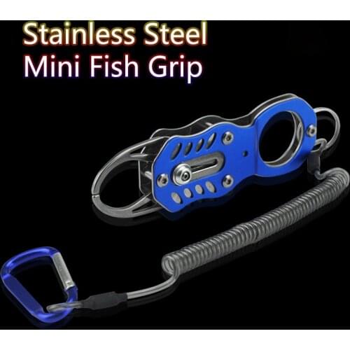 New Mini Fish Grip Portable Stainless Steel Fishing Grip Hook Lip Gripper Fish Grip Hook Fishing Tackle Tool Accessories