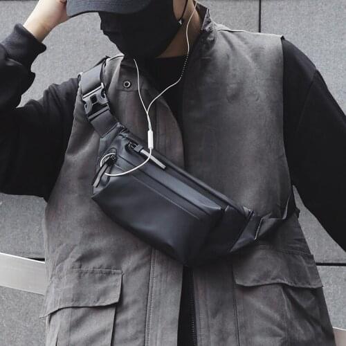 Xiao.p Oxford Textile Simple Retro Chest Pack Men Single Shoulder Crossbody Bag Casual Sports Belt Bag