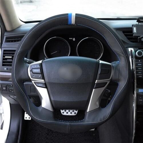 DIY Anti-Slip Wear-Resistant Steering Wheel Cover For Toyota Mark X 2009-2019 Car Interior Decoration