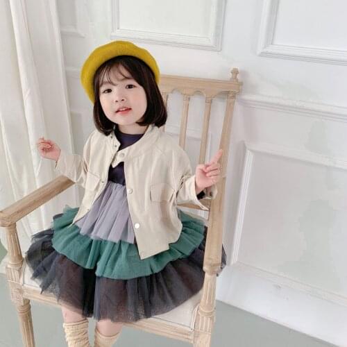 Girls Coats and Jackets Fashion Korean Casual Jacket for Girls 2019 Autumn Single-breasted Outwear 2 3 4 5 6 Y Toddler Clothes