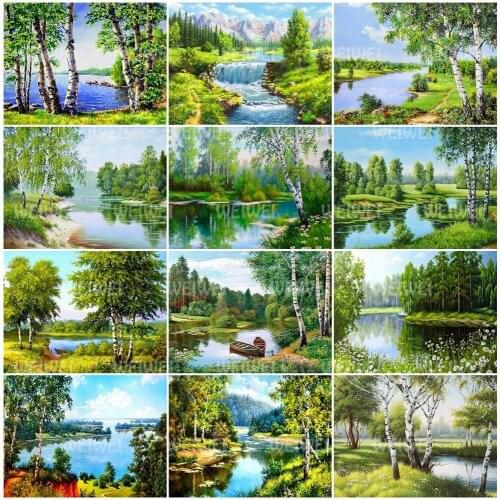 Landscape Beaded Art 5D Cross Full Square Diamond Stitch Kits Diamond Painting Embroidery Pictures Of Rhinestones For Decoration
