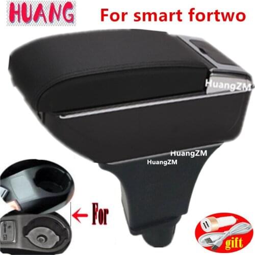 For smart fortwo Armrest box For Smart Fortwo Forfour 2014 - 2019 car Center armrest Box modification accessories with USB