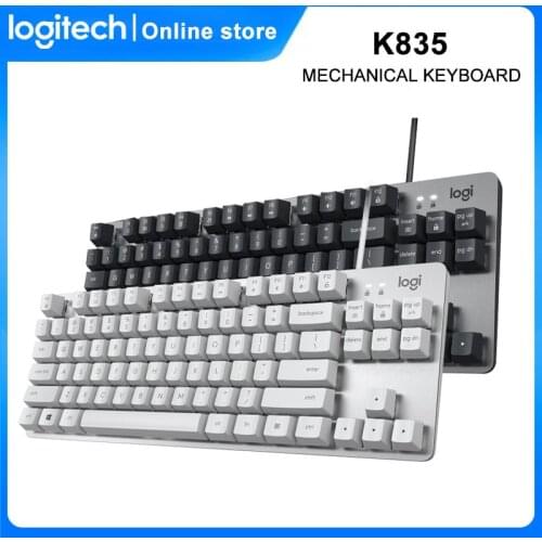 Logitech K835 Mechanical keyboard Wired Gaming Keyboard TKL 84-key floating keycap For Desktop Laptop PC Office Gamer Keyboard