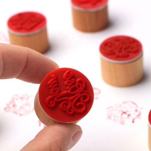 Factory Direct Sales DIY Wood Retro Stamp Handmade Letter Stamp Scrapbook Cards Decoration