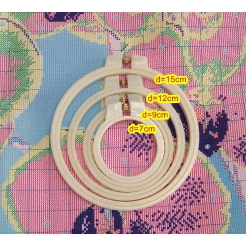 7cm 9cm 12cm 15cm adjustable ABS plastic hoop embroidery circle wool needle felting handcraft DIY handmade needlework decor plus