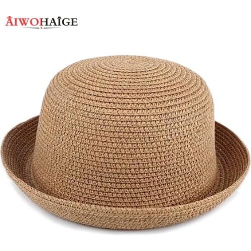 Childrens sun hat high quality straw hat summer baby beach hats panama shades black leisure solid bone sport wholesale gorras