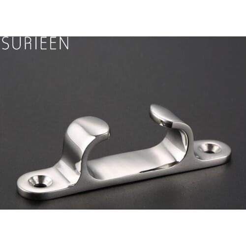 SURIEEN 4" 100mm Silver Color 316 Stainless Steel Straight Fairlead Bow Chock Boat Sailing Line Cleat Boats Accessories Marine