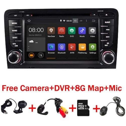 In Stock Android 7.1 Car DVD GPS Navigation for Audi A3 dvd player 2002-2011 stereo Audio auto multimedia screen 3G Bluetooth