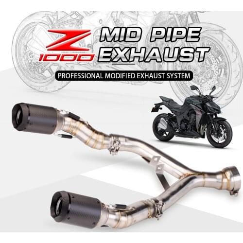Motorcycle exhaust pipe, stainless steel pipe, race eliminator decat, kawasaki z1000, 2011, 2012, 2013, 2014, 2015, 2016