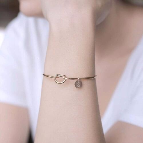 Women Letter Bracelets Gifts for His and Her Stainless Steel Alphabet Initial Coin Charm Open Cuff Bangles Love Promise Jewelry
