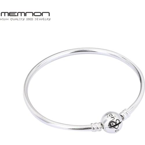 100% 925 Sterling Silver Mothers Day Fashion Elegant Bracelets for women fit charms beads DIY bangle Jewelry Gift Free Shipping