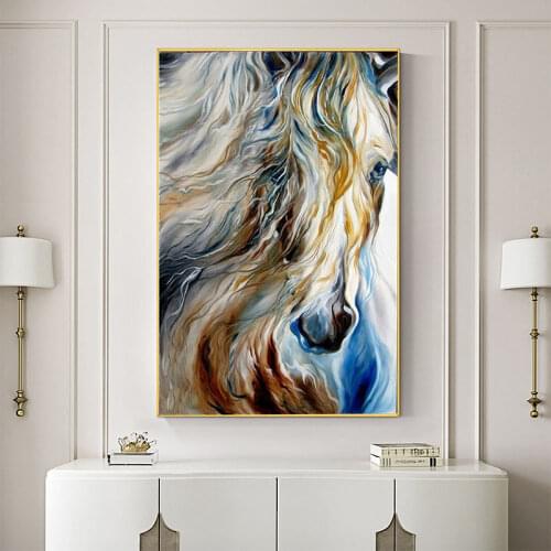 Animal Horse DIY Painting By Numbers Set Acrylic Paints 40*50 Paiting By Numbers Wall Paintings For Handiwork