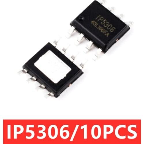 10PCS/LOT Brand new original IP5306 SOP8 2.1A charging/2.4A discharging Highly integrated mobile power chip
