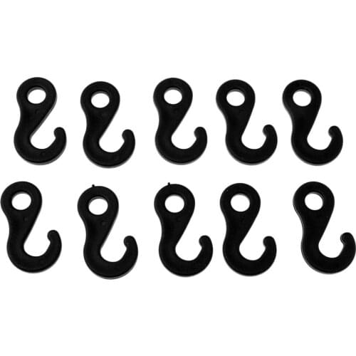 10 Pcs/set Plastic Fasten Hook Carabiner for Tent Awning Tie Bungee Cord End For Camping Tent Awning Canopy