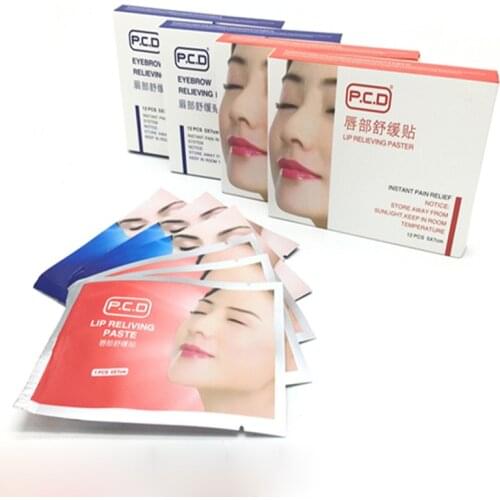 12Pcs repair cream strong tattoocare lip eyebrow paster for permanent make up tattoo Accessories tattoo eyebrow microblading