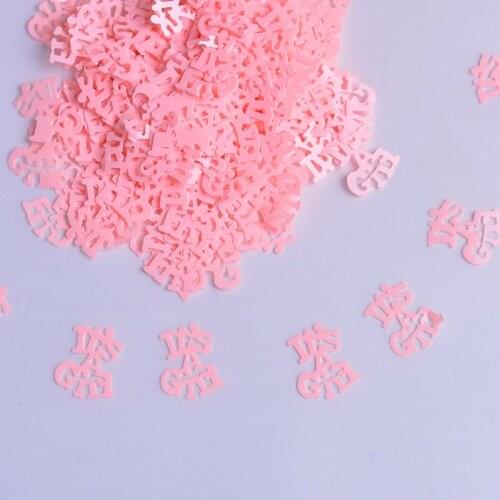 15g PVC ITS A GIRL Happy Birthday Party Table Scatter Confetti Kids Baby Shower Children Girls Baptism Born Party Decorations