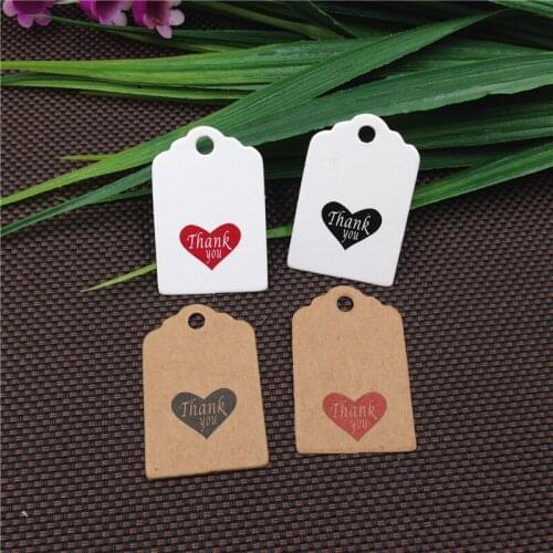 15 Scalloped Patterns Styles Print Handmade Thank You With Heart Paper Card Hang Tag For Baggage Package Cake Price Tag 300Pcs