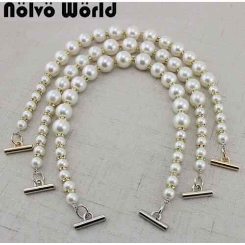 2-10 pieces,46cm Varied Beading Ornamental Pearls Chain With 4 Kinds Small Hooks For Women Purse Bags Top Handle