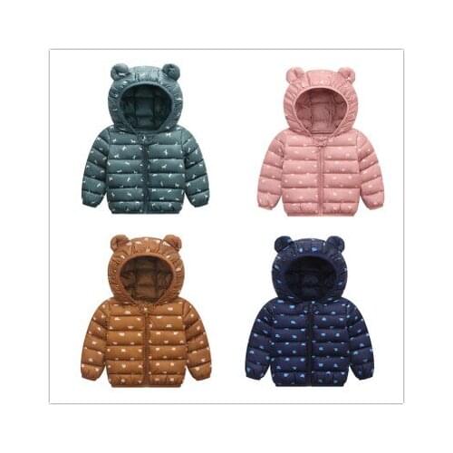 2020 Free shipping Cartoon Ptinting girls boys winter outwear coat kids winter warm jacket childrens thicken clothes