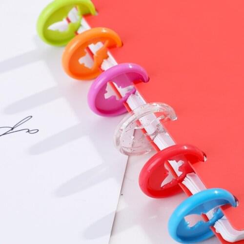 30PCS26MM Color mushroom hole disc butterfly pattern disc binding office loose-leaf binding ring notepad binder binder CD buckle